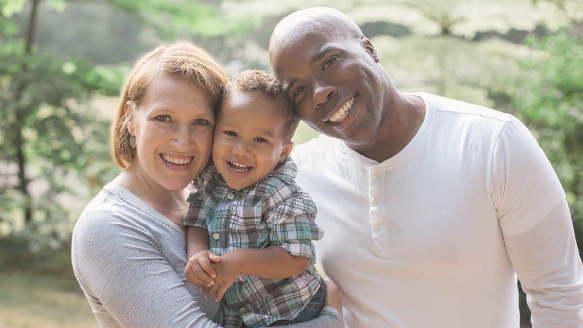 family happy about getting a child tax credit