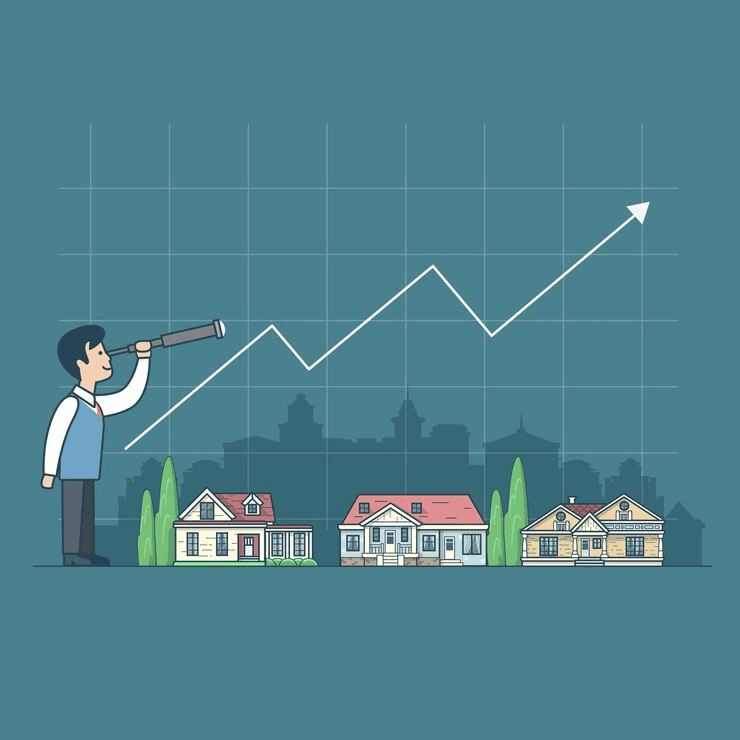 vector art depicting real estate investments